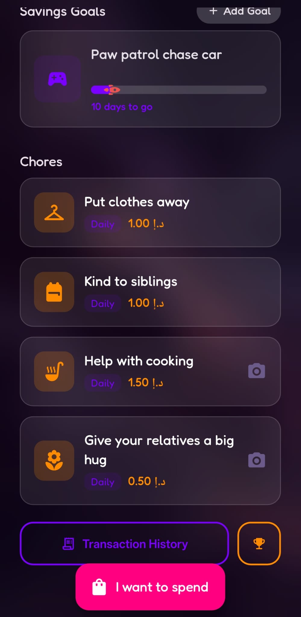 Chores list